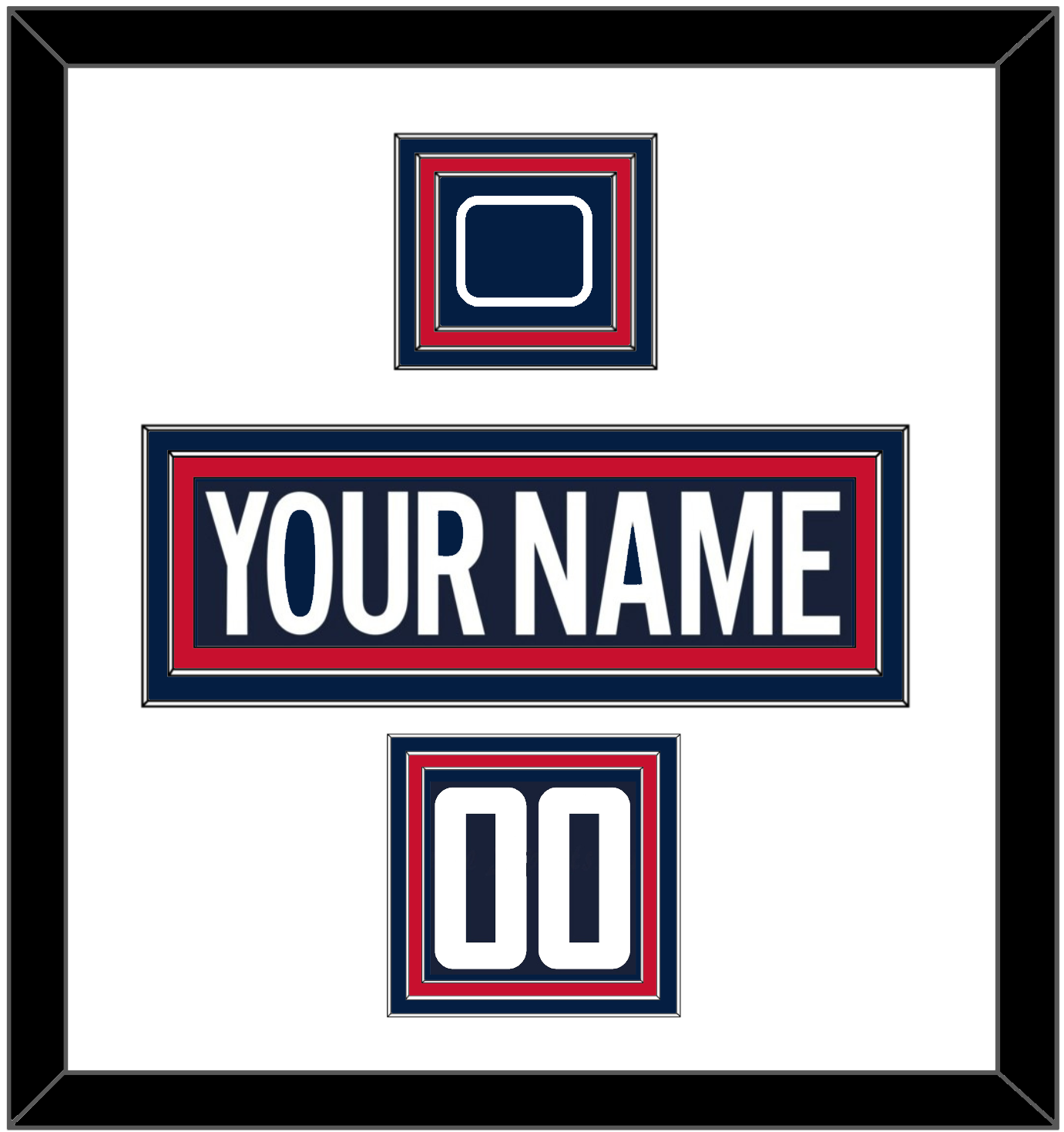 Washington Nameplate, Number (Shoulder) & 2018 Stadium Series Patch - Blue Jersey - Premier Tier 1