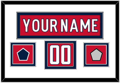 Washington Nameplate & Number (Shoulder) With Stanley Cup Finals & Jersey Logo Patches - Home Red - Signature Tier 1