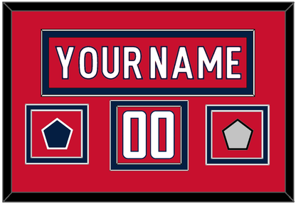 Washington Nameplate & Number (Shoulder) With Stanley Cup Champions & Jersey Logo Patches - Home Red - Signature Tier 2