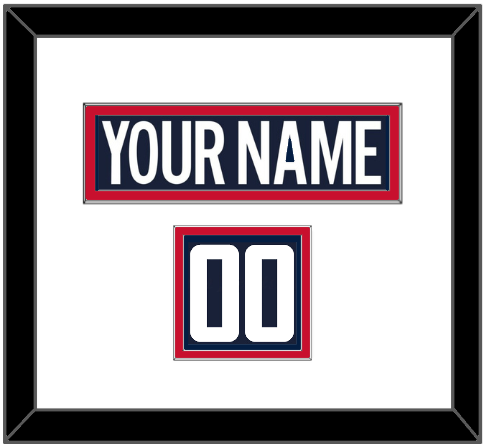 Washington Nameplate & Number (Shoulder) - Alternate Blue - Double Mat 1