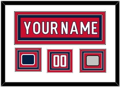 Washington Nameplate & Number (Shoulder) With Stanley Cup Champions & Jersey Logo Patches - Home Red - Premier Tier 1