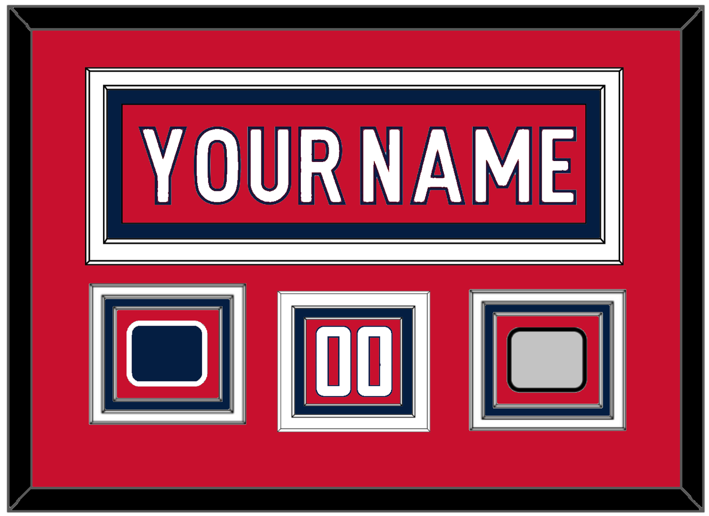 Washington Nameplate & Number (Shoulder) With Stanley Cup Champions & Jersey Logo Patches - Home Red - Premier Tier 2