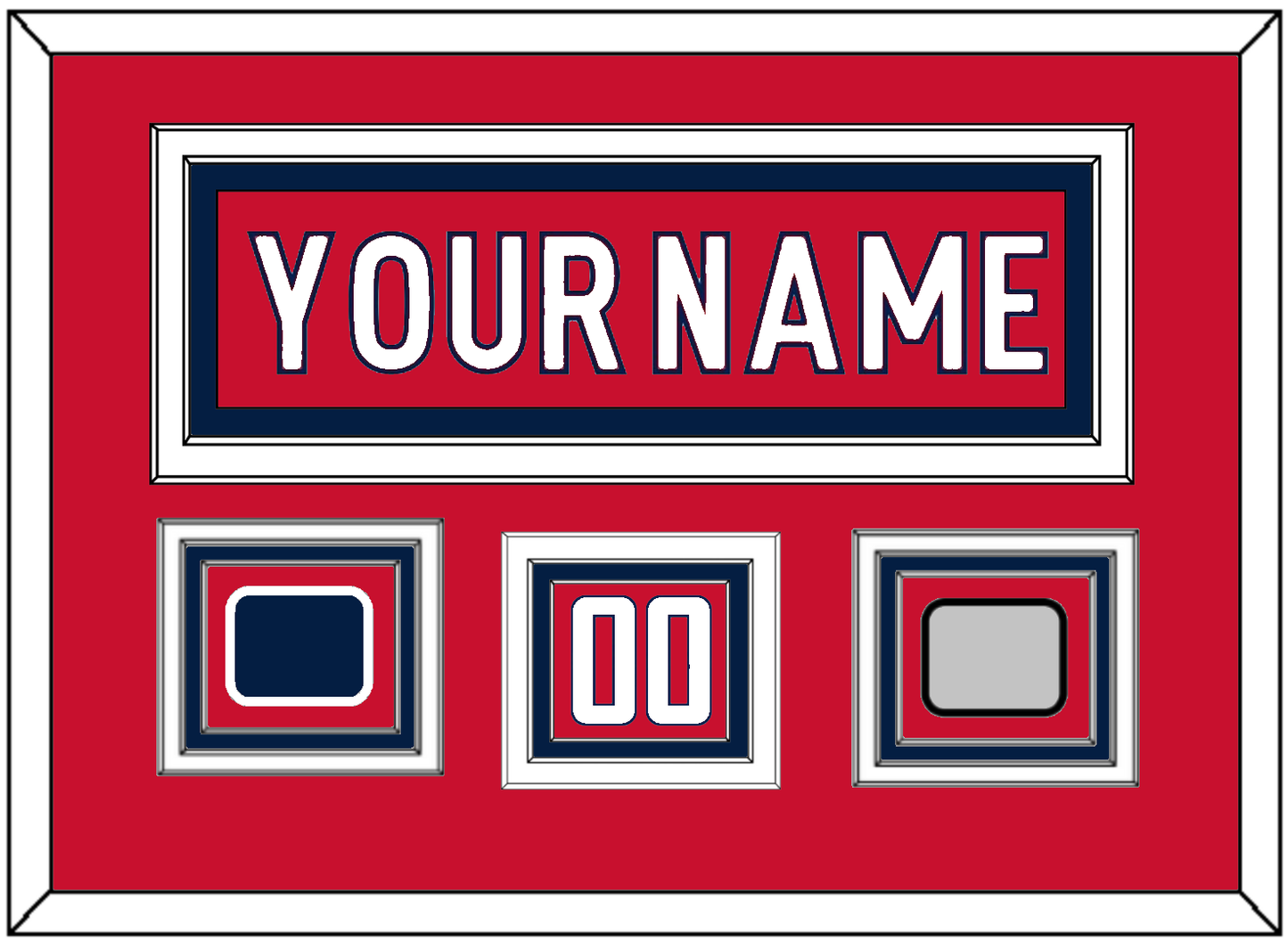 Washington Nameplate & Number (Shoulder) With Stanley Cup Finals & Jersey Logo Patches - Home Red - Premier Tier 2