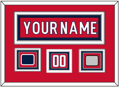 Washington Nameplate & Number (Shoulder) With Stanley Cup Finals & Jersey Logo Patches - Home Red - Premier Tier 2