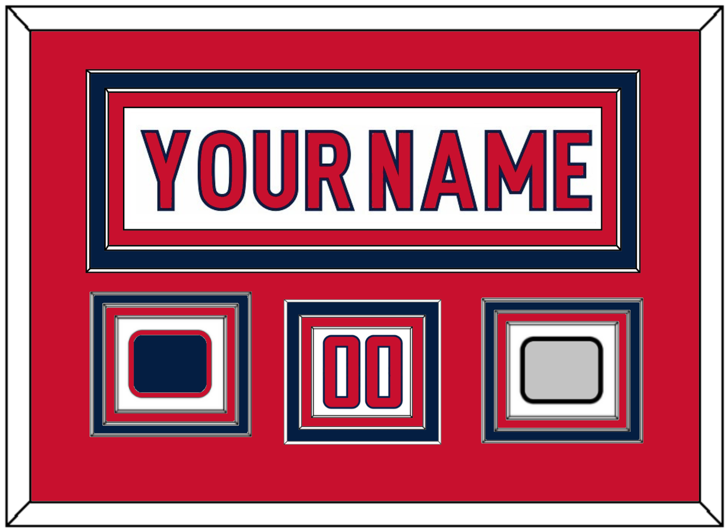Washington Nameplate & Number (Shoulder) With Stanley Cup Finals & Jersey Logo Patches - Road White - Premier Tier 2