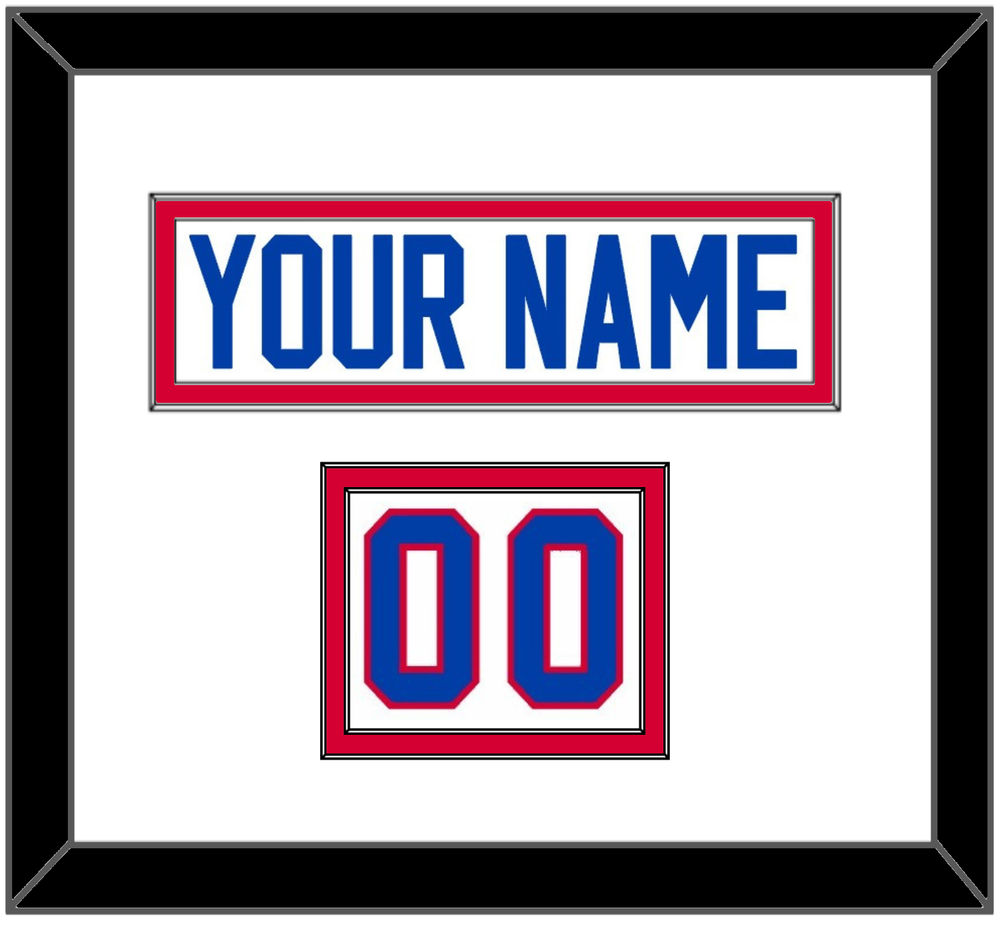 Washington Nameplate & Number (Shoulder) - Home White (1979-1987) - Signature Tier 1