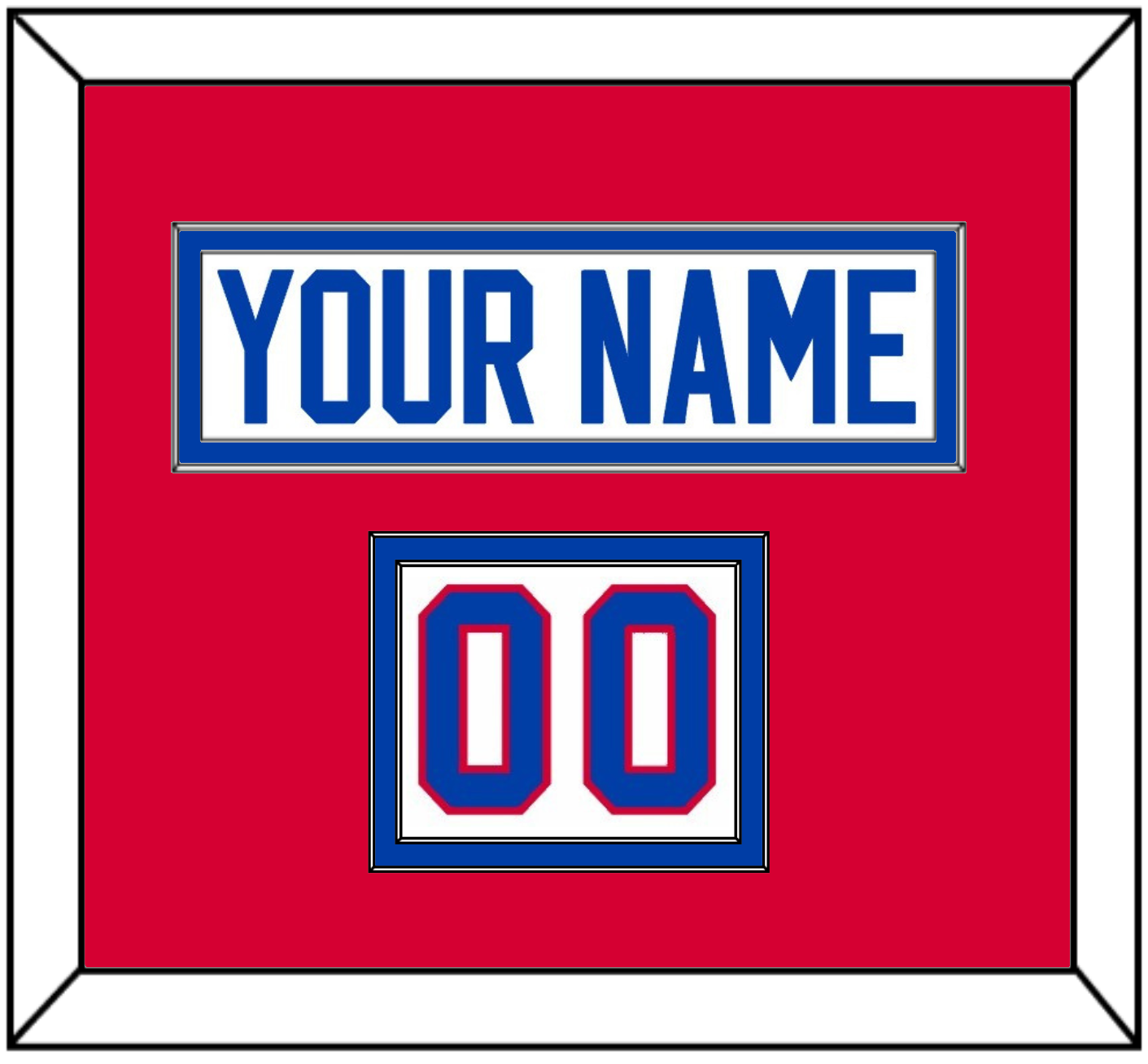 Washington Nameplate & Number (Shoulder) - Home White (1979-1987) - Signature Tier 2