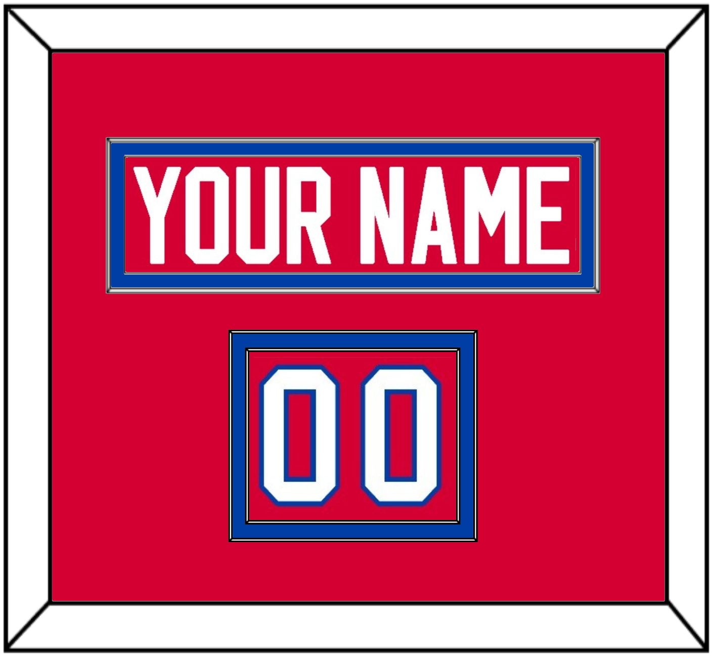 Washington Nameplate & Number (Shoulder) - Road Red (1979-1987) - Signature Tier 2