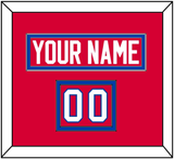 Washington Nameplate & Number (Shoulder) - Road Red (1979-1987) - Double Mat 2
