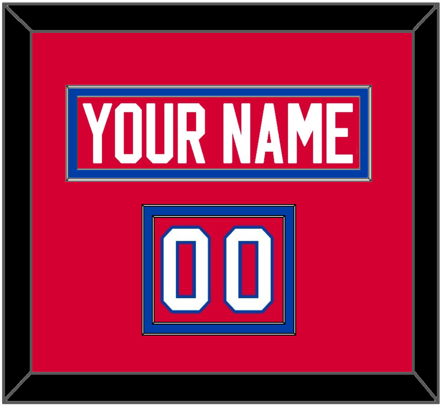 Washington Nameplate & Number (Shoulder) - Road Red (1979-1987) - Signature Tier 2