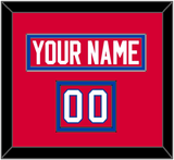 Washington Nameplate & Number (Shoulder) - Road Red (1979-1987) - Double Mat 2