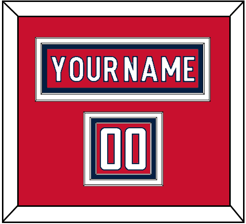 Washington Nameplate & Number (Shoulder) - Home Red - Premier Tier 1