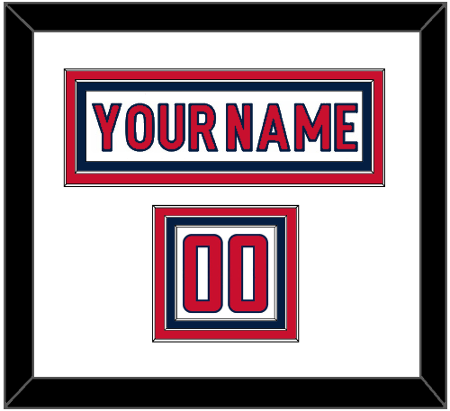 Washington Nameplate & Number (Shoulder) - Road White - Triple Mat 1