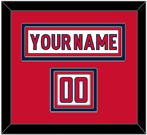 Washington Nameplate & Number (Shoulder) - Road White - Triple Mat 2
