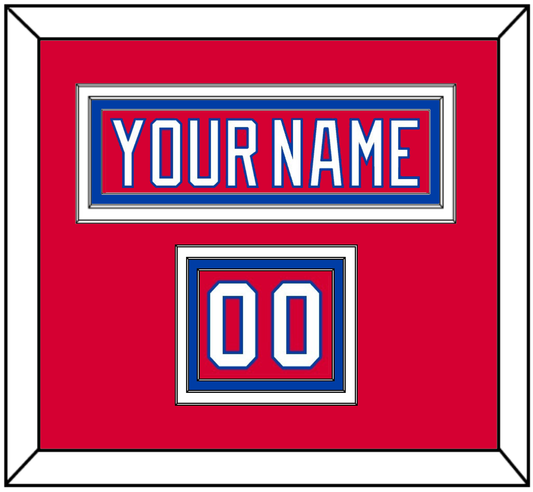 Washington Nameplate & Number (Shoulder) - Road Red (1987-1995) - Premier Tier 2