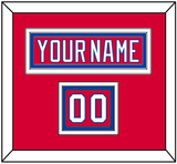Washington Nameplate & Number (Shoulder) - Road Red (1987-1995) - Triple Mat 2