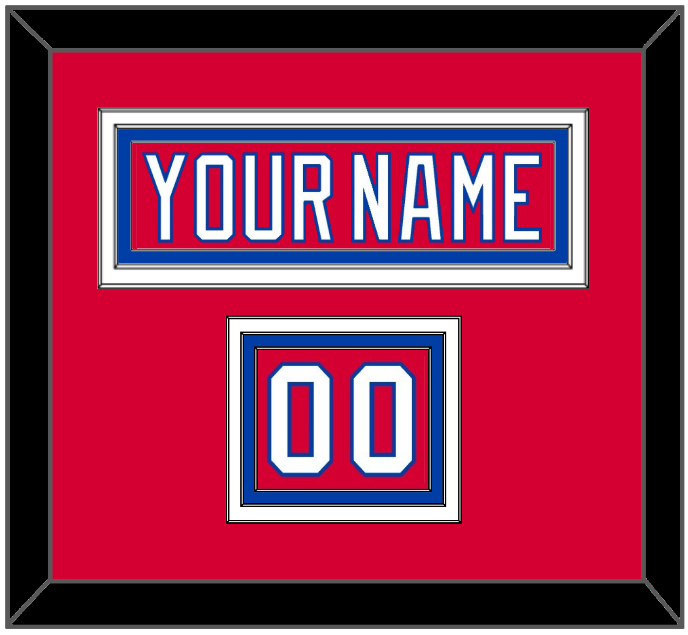 Washington Nameplate & Number (Shoulder) - Road Red (1987-1995) - Premier Tier 2