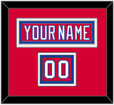 Washington Nameplate & Number (Shoulder) - Road Red (1987-1995) - Triple Mat 2
