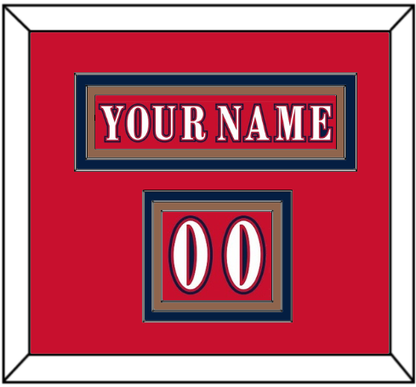 Washington Nameplate & Number (Shoulder) - Reverse Retro Red (2020-2021) - Premier Tier 4