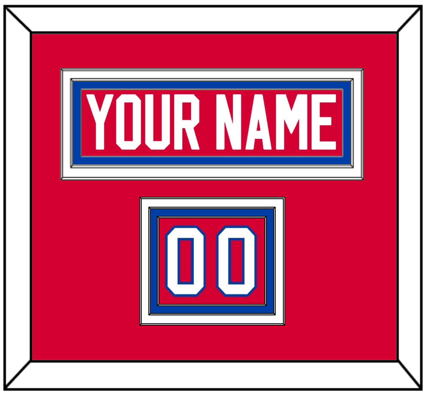 Washington Nameplate & Number (Shoulder) - Road Red (1979-1987) - Premier Tier 2