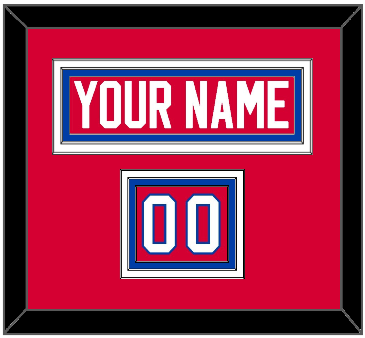Washington Nameplate & Number (Shoulder) - Road Red (1979-1987) - Premier Tier 2