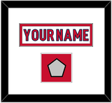 Washington Nameplate & 2018 Stanley Cup Finals Patch - Road White - Single Mat 2