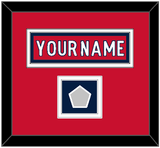 Washington Nameplate & 2018 Stanley Cup Finals Patch - Home Red - Double Mat 1