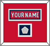 Washington Nameplate & 2018 Stanley Cup Champions Patch - Home Red - Double Mat 1