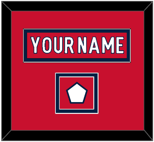 Washington Nameplate & Jersey Logo Patch - Home Red - Double Mat 1