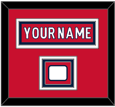 Washington Nameplate & Jersey Logo Patch - Home Red - Triple Mat 1