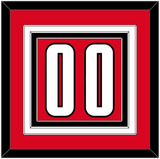 Canada Men’s Hockey Number - 2002 Olympics Road Red - Triple Mat 2