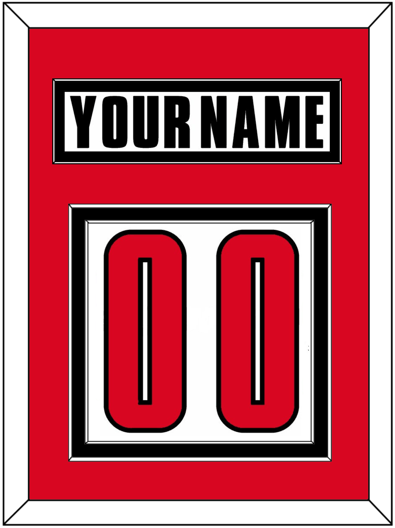Canada Men's Hockey Nameplate & Number (Back) - 2002 Olympics Home White - Signature Tier 2