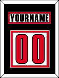 Canada Men's Hockey Nameplate & Number (Back) - 2002 Olympics Home White - Double Mat 3