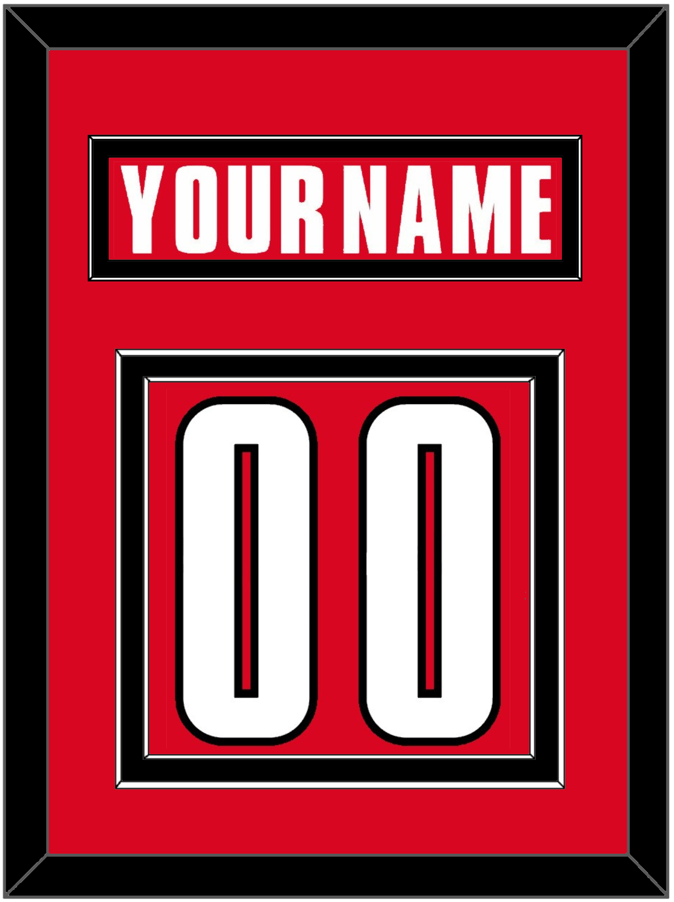 Canada Men's Hockey Nameplate & Number (Back) - 2002 Olympics Road Red - Signature Tier 2