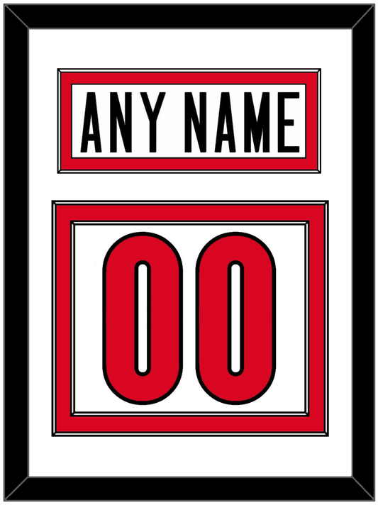 Canada Men's Hockey Nameplate & Number (Back) - 2006 Olympics Home White - Signature Tier 1