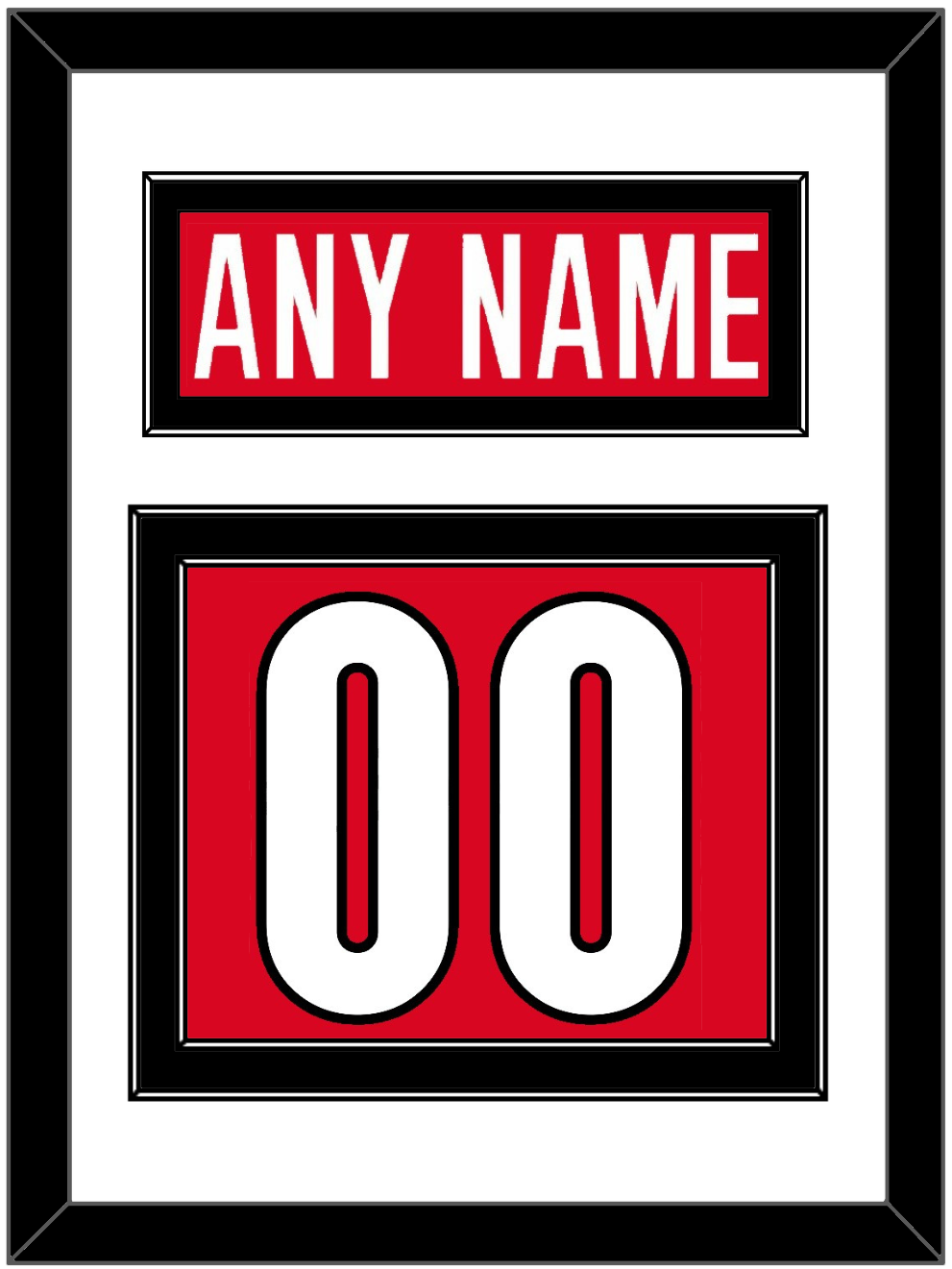 Canada Men's Hockey Nameplate & Number (Back) - 2006 Olympics Road Red - Signature Tier 1