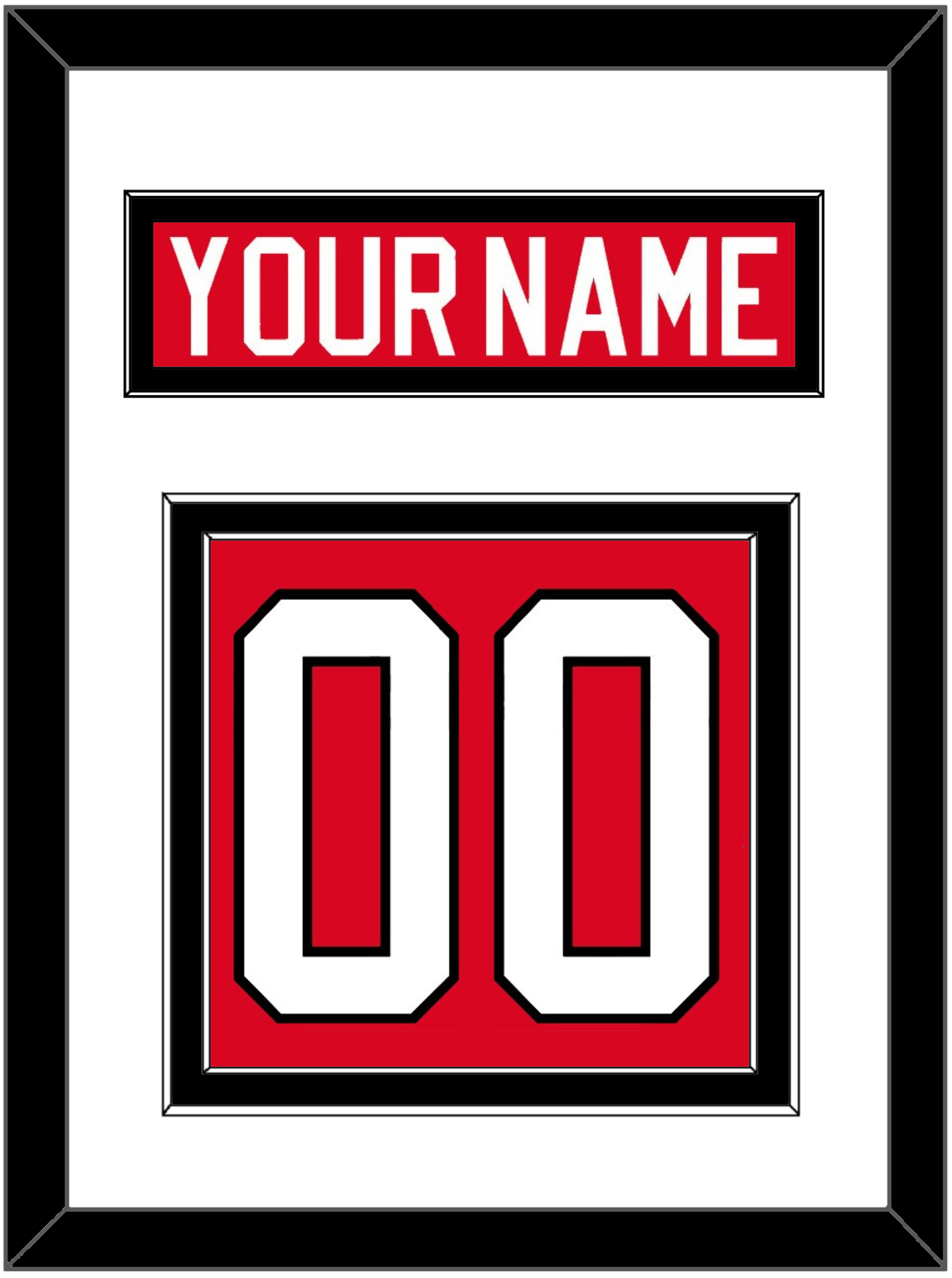 Canada Men's Hockey Nameplate & Number (Back) - 2010 Olympics Road Red - Signature Tier 1