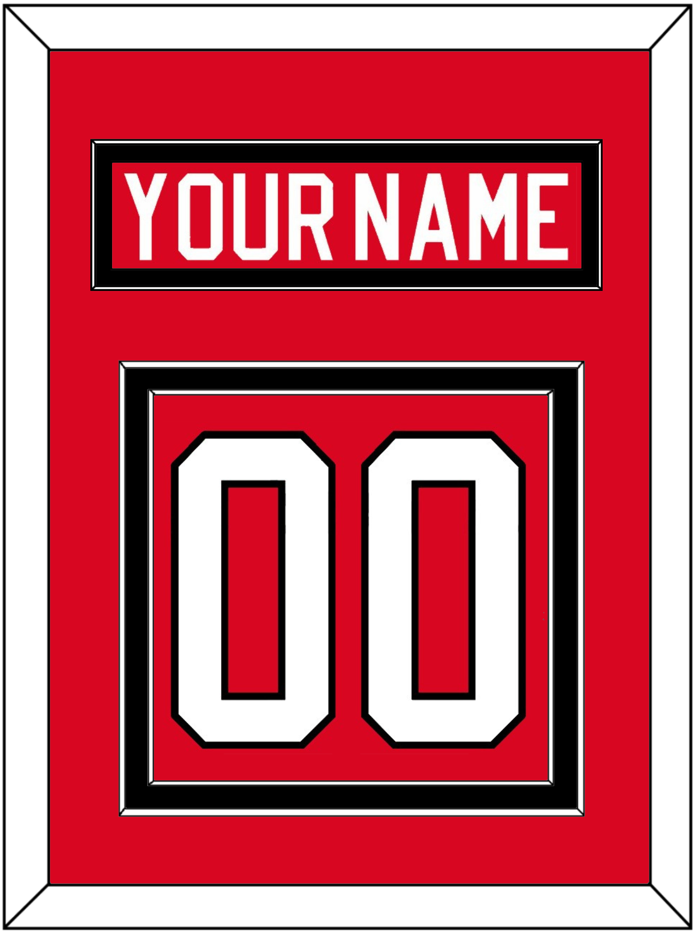 Canada Men's Hockey Nameplate & Number (Back) - 2010 Olympics Road Red - Signature Tier 2