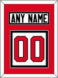 Canada Men's Hockey Nameplate & Number (Back) - 2014 Olympics Home White - Double Mat 2