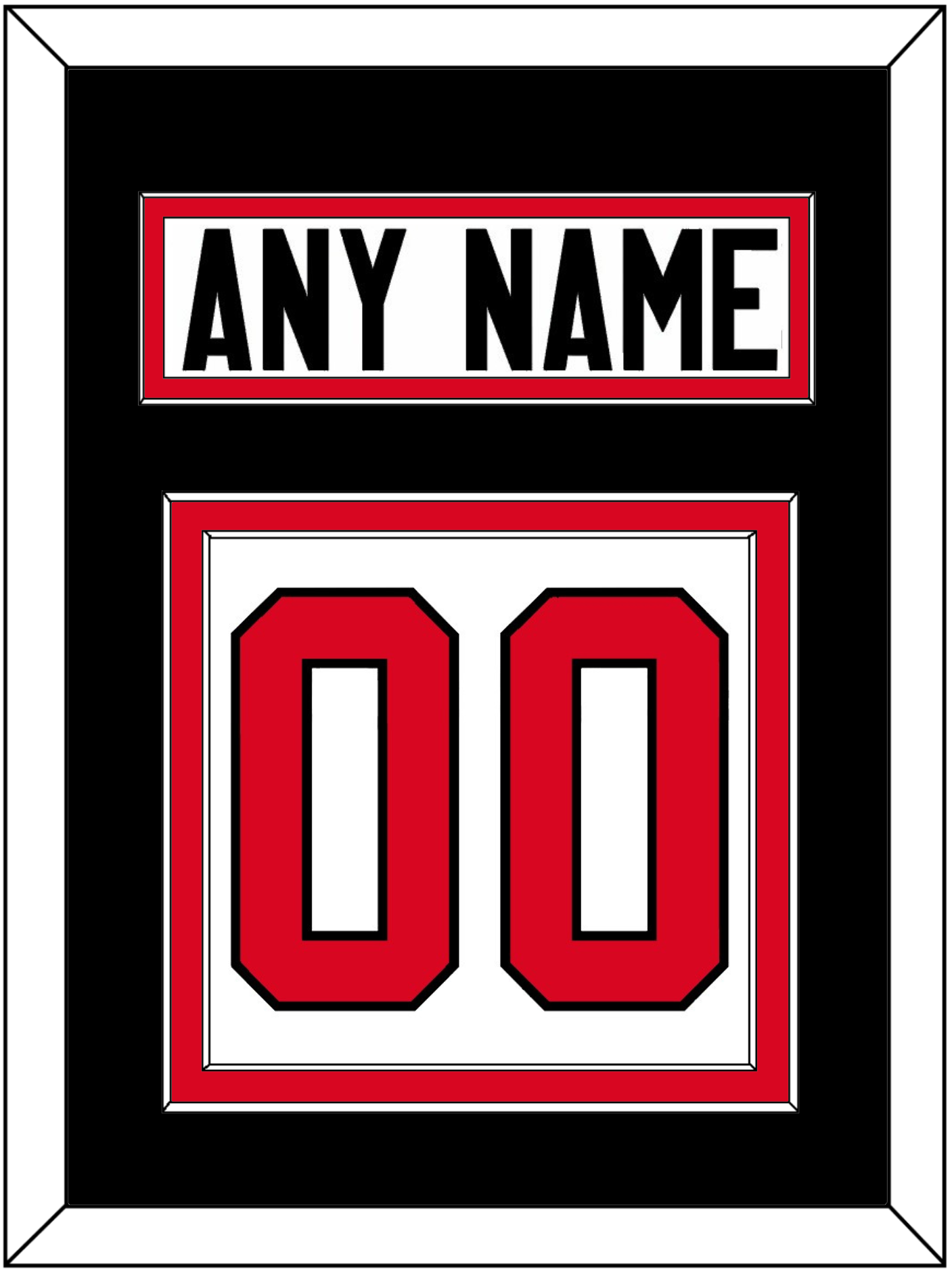 Canada Men's Hockey Nameplate & Number (Back) - 2014 Olympics Home White - Signature Tier 3