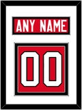 Canada Men's Hockey Nameplate & Number (Back) - 2014 Olympics Road Red - Double Mat 1