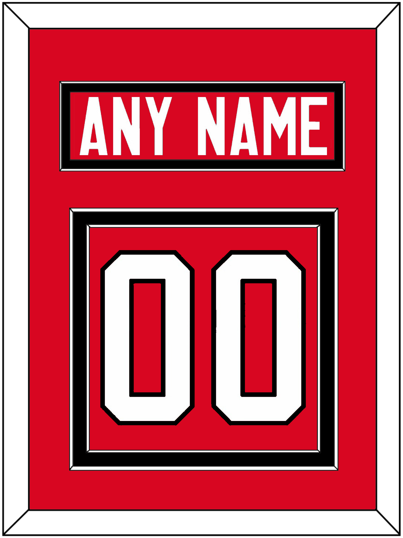 Canada Men's Hockey Nameplate & Number (Back) - 2014 Olympics Road Red - Signature Tier 2