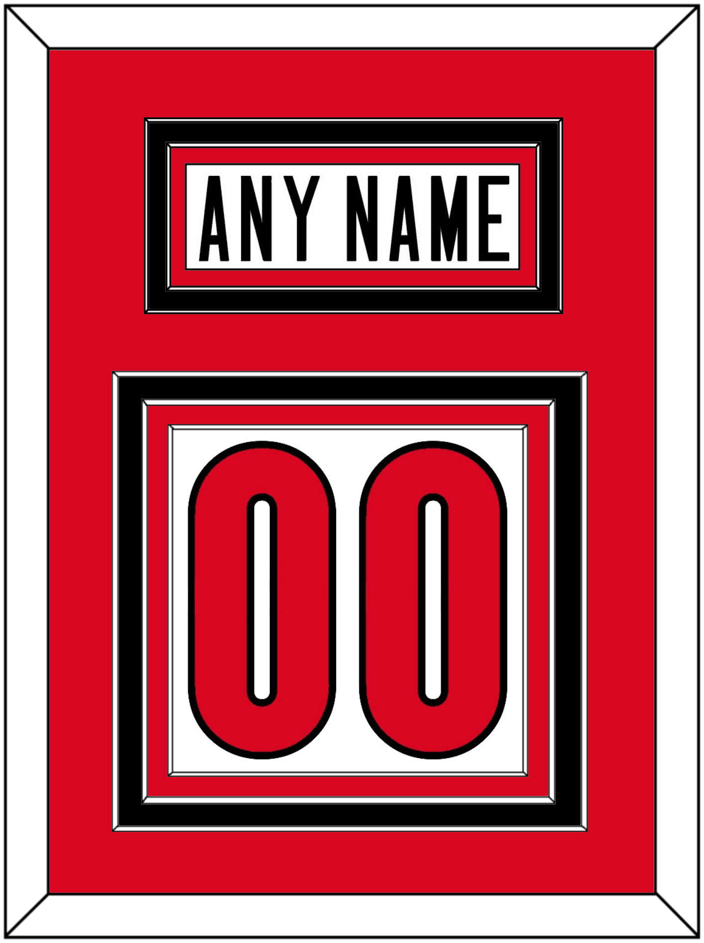 Canada Men's Hockey Nameplate & Number (Back) - 2006 Olympics Home White - Premier Tier 2