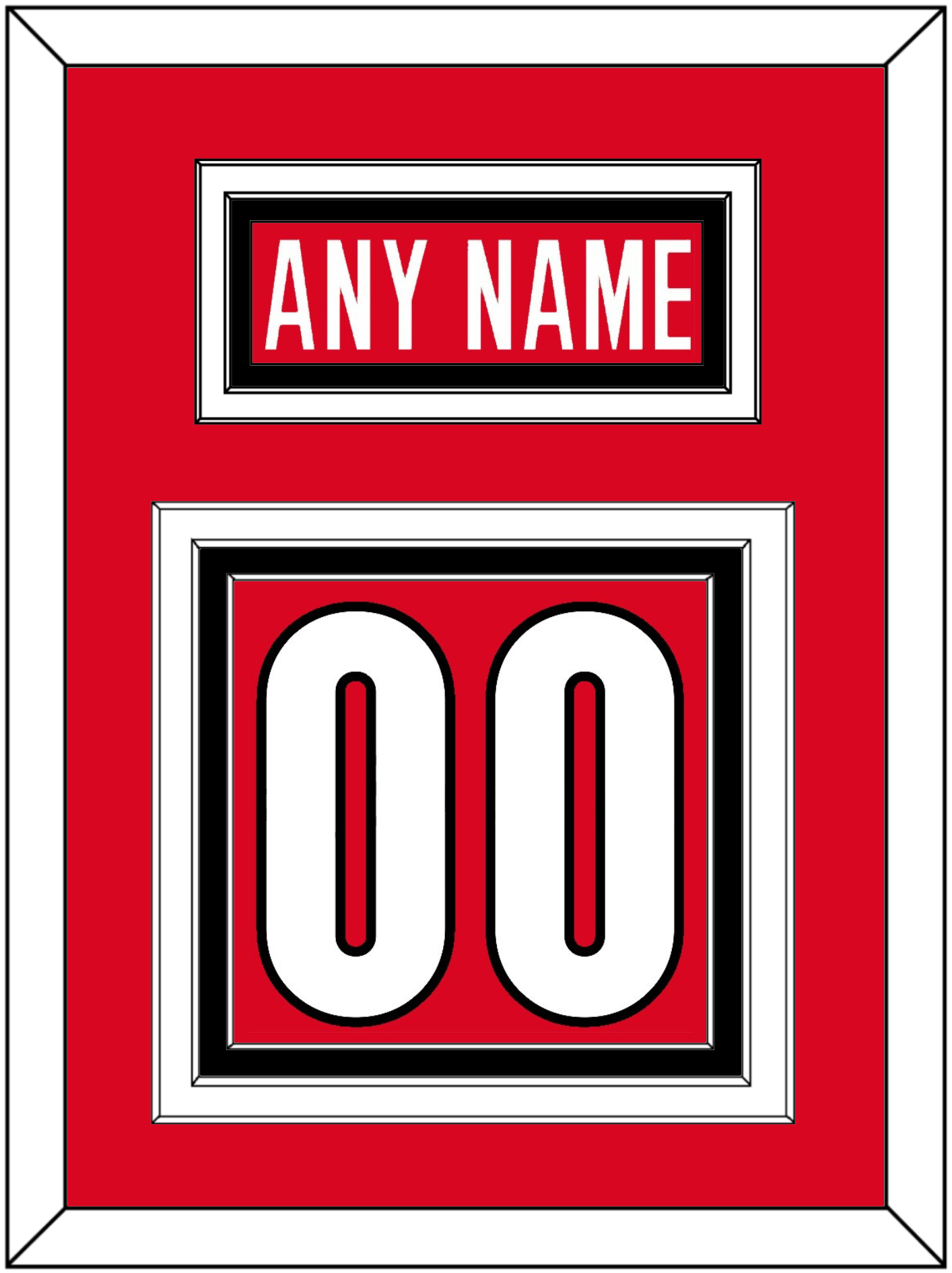 Canada Men's Hockey Nameplate & Number (Back) - 2006 Olympics Road Red - Premier Tier 2