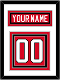 Canada Men's Hockey Nameplate & Number (Back) - 2010 Olympics Road Red - Triple Mat 1