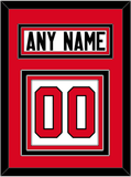 Canada Men's Hockey Nameplate & Number (Back) - 2014 Olympics Home White - Triple Mat 2