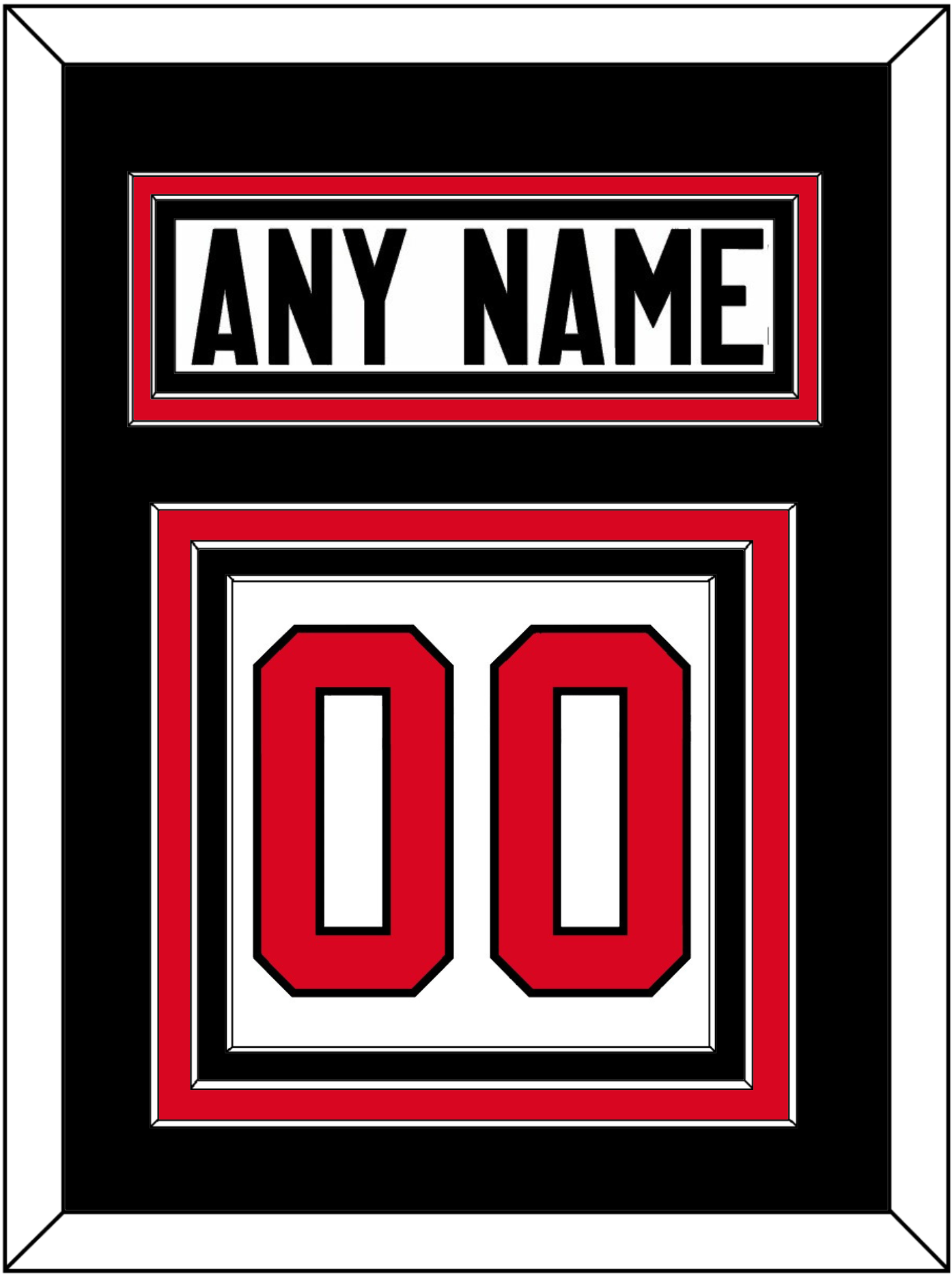 Canada Men's Hockey Nameplate & Number (Back) - 2014 Olympics Home White - Premier Tier 3
