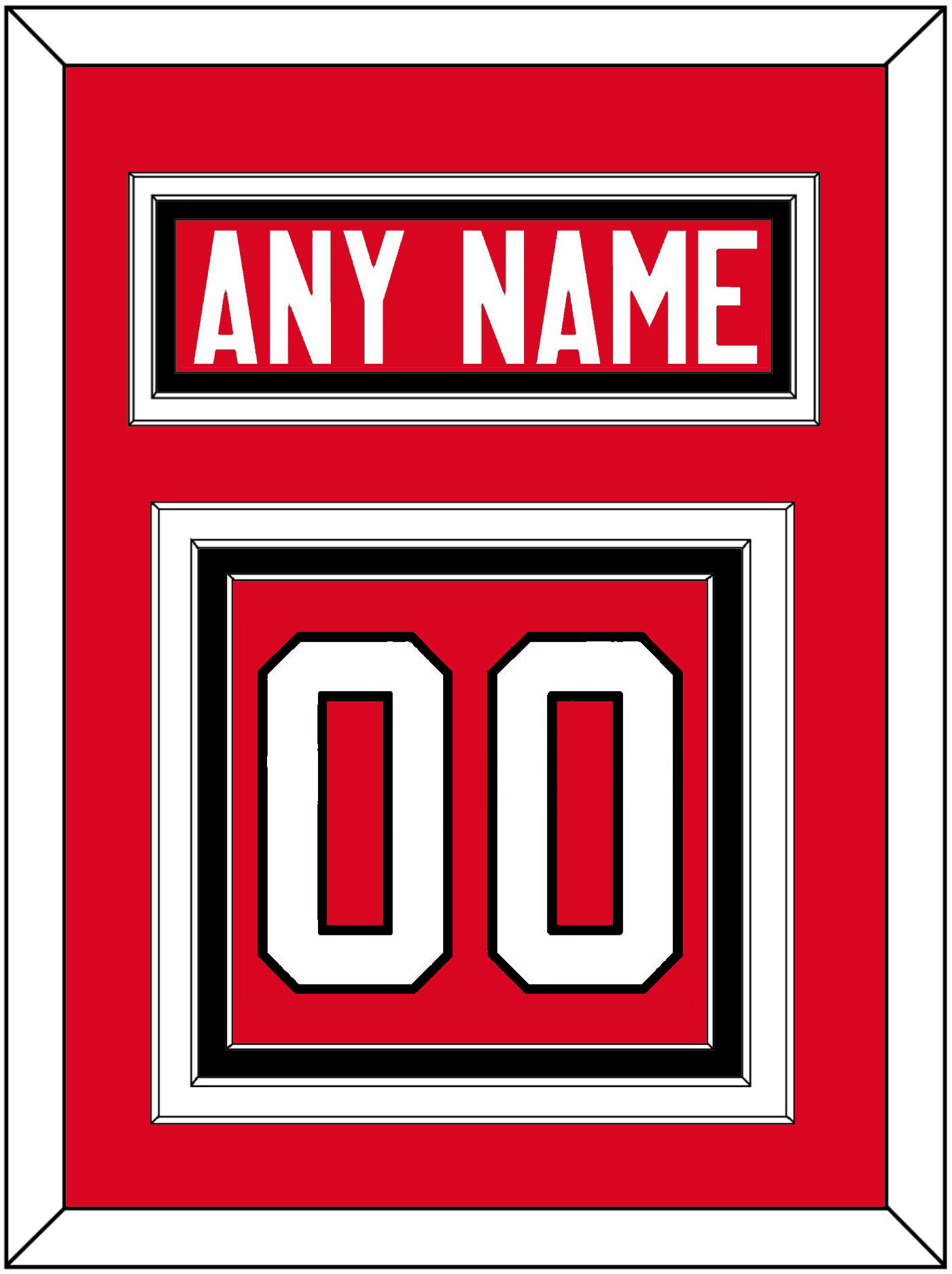 Canada Men's Hockey Nameplate & Number (Back) - 2014 Olympics Road Red - Premier Tier 2