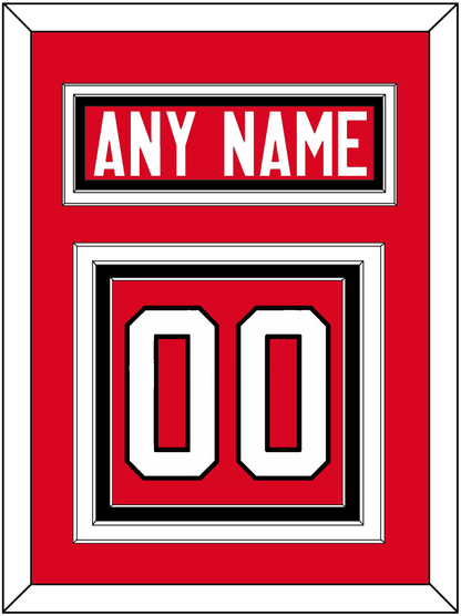 Canada Men's Hockey Nameplate & Number (Back) - 2014 Olympics Road Red - Premier Tier 2