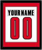 Canada Men's Hockey Nameplate & Number (Back) Combined - 2002 Olympics Home White - Single Mat 1